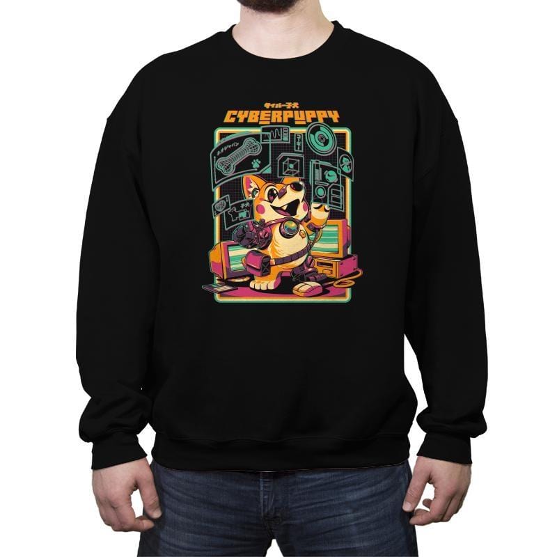 Cyberpuppy - Crew Neck Sweatshirt Crew Neck Sweatshirt RIPT Apparel Small / Black