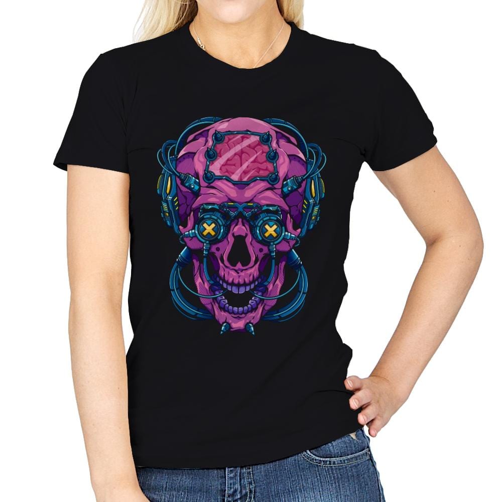 Cyberskull - Womens T-Shirts RIPT Apparel Small / Black