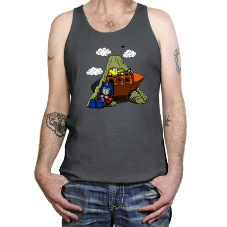 Cybertronian Nuts - Tanktop Tanktop RIPT Apparel X-Small / Asphalt