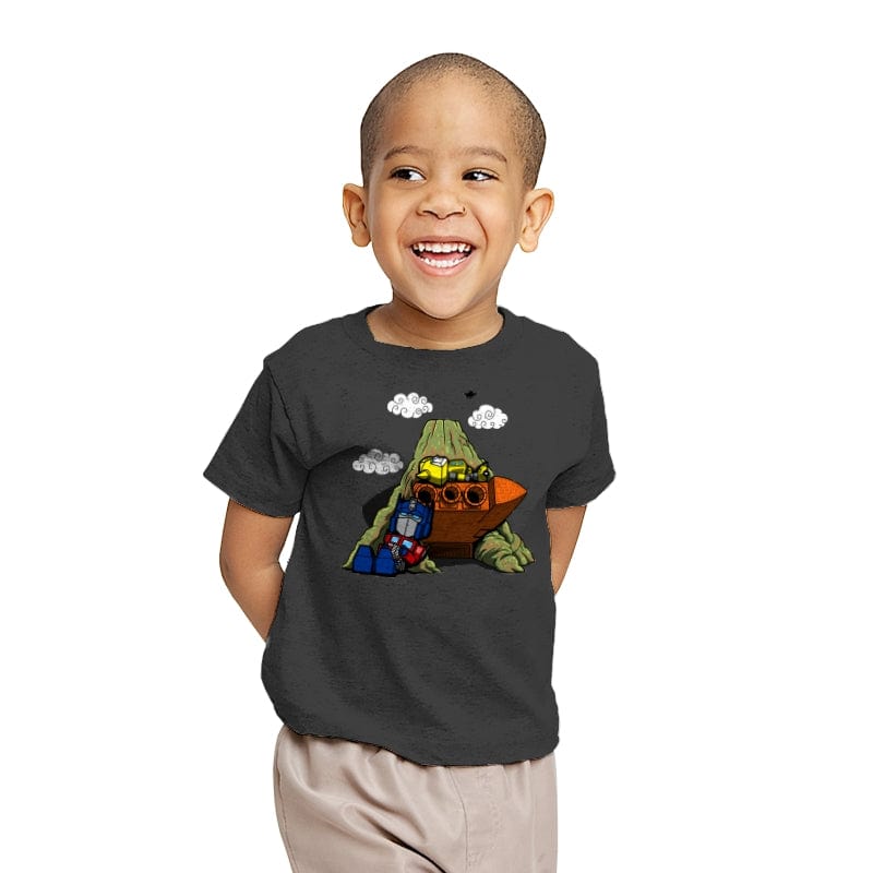 Cybertronian Nuts - Youth T-Shirts RIPT Apparel X-small / Charcoal