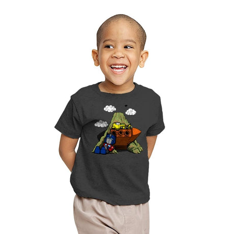 Cybertronian Nuts - Youth T-Shirts RIPT Apparel X-small / Charcoal