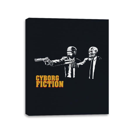 Cyborg Fiction - Canvas Wraps Canvas Wraps RIPT Apparel 11x14 / Black