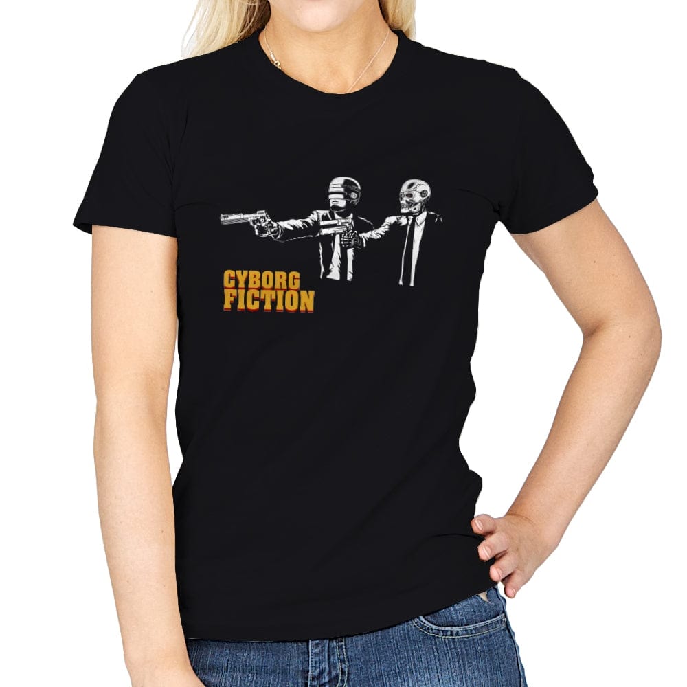 Cyborg Fiction - Womens T-Shirts RIPT Apparel Small / Black