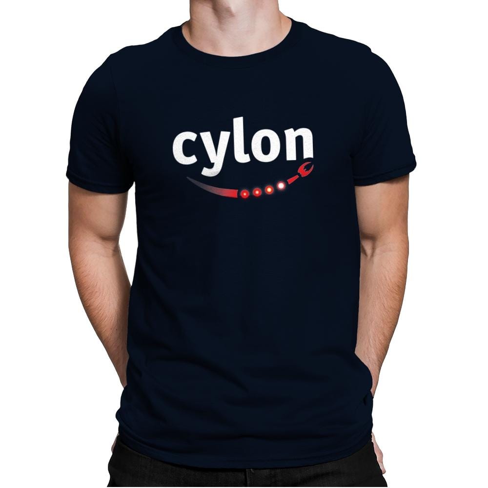 Cylon - Mens Premium T-Shirts RIPT Apparel Small / Midnight Navy