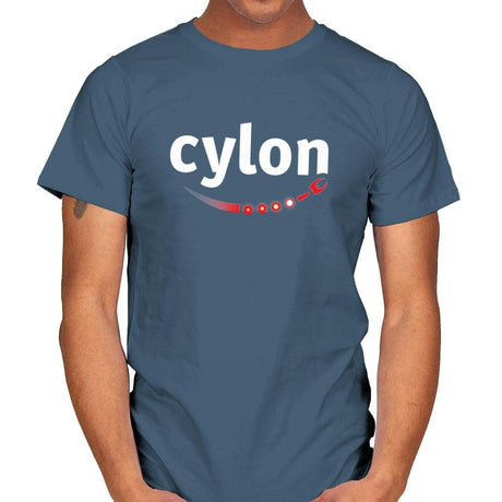 Cylon - Mens T-Shirts RIPT Apparel Small / Indigo Blue