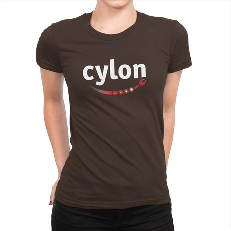 Cylon - Womens Premium T-Shirts RIPT Apparel Small / Dark Chocolate