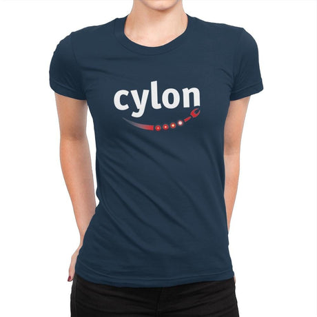Cylon - Womens Premium T-Shirts RIPT Apparel Small / Midnight Navy