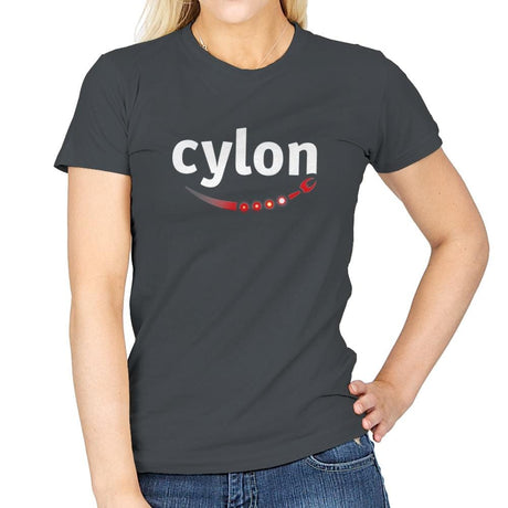 Cylon - Womens T-Shirts RIPT Apparel Small / Charcoal