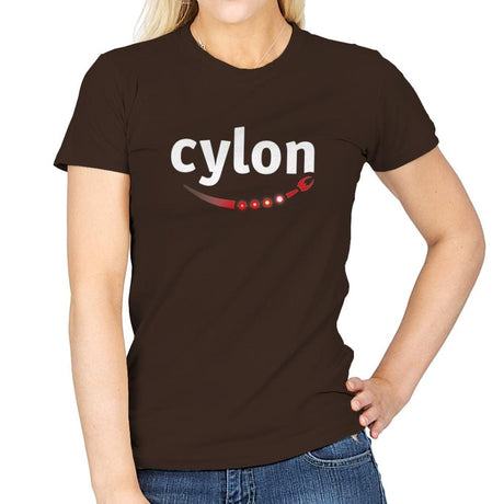 Cylon - Womens T-Shirts RIPT Apparel Small / Dark Chocolate