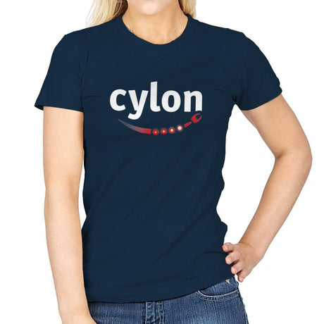 Cylon - Womens T-Shirts RIPT Apparel Small / Navy