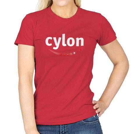Cylon - Womens T-Shirts RIPT Apparel Small / Red