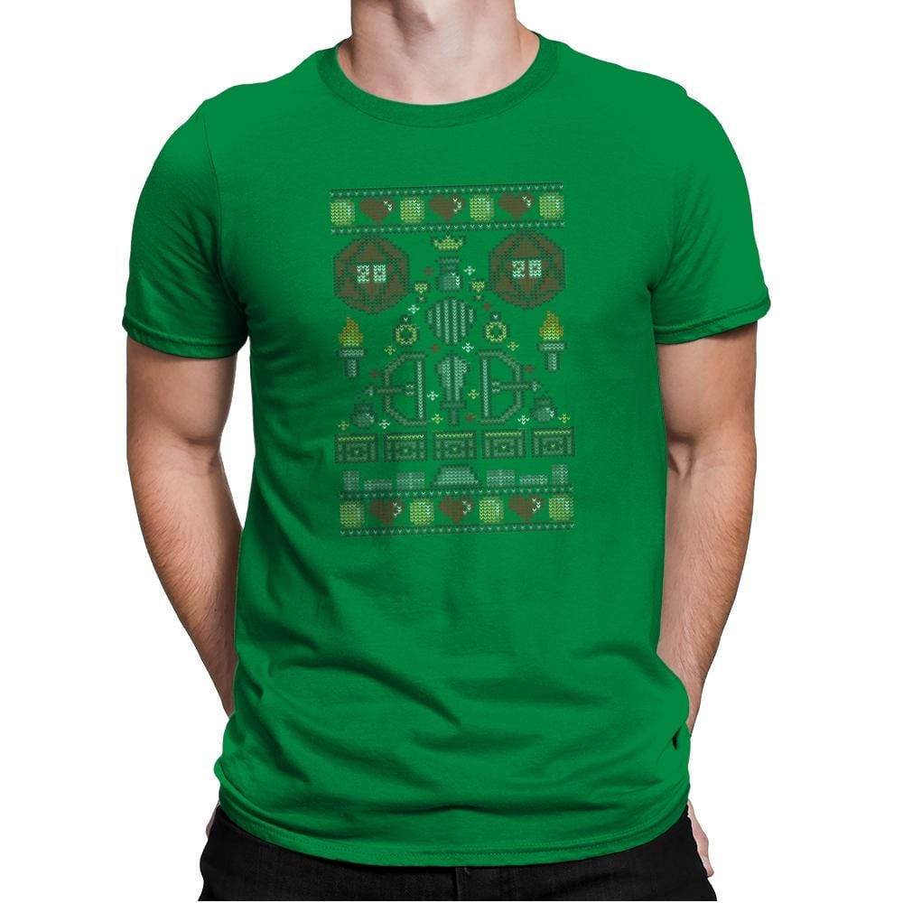 D-20 Sweater - Ugly Holiday - Mens Premium T-Shirts RIPT Apparel Small / Kelly Green