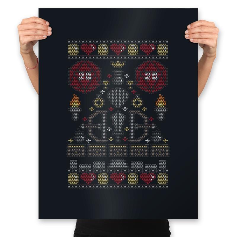 D-20 Sweater - Ugly Holiday - Prints Posters RIPT Apparel 18x24 / Black