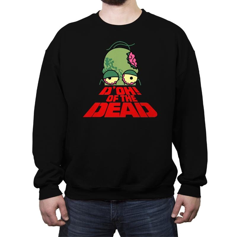 D'oh of the Dead - Crew Neck Sweatshirt Crew Neck Sweatshirt RIPT Apparel Small / Black