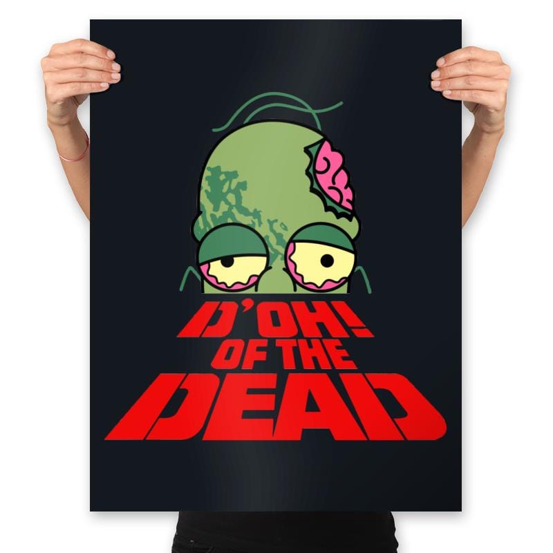 D'oh of the Dead - Prints Posters RIPT Apparel 18x24 / Black