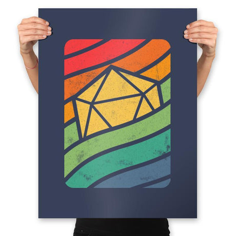 d20 Wave - Prints Posters RIPT Apparel 18x24 / Navy