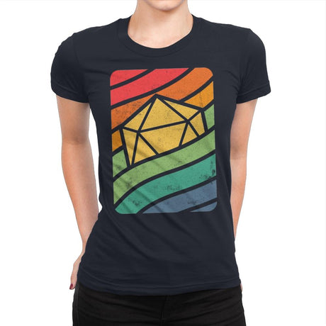 d20 Wave - Womens Premium T-Shirts RIPT Apparel Small / Midnight Navy