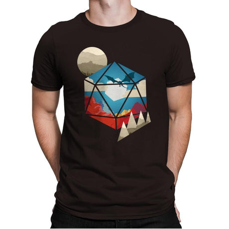 D20 World - Mens Premium T-Shirts RIPT Apparel Small / Dark Chocolate