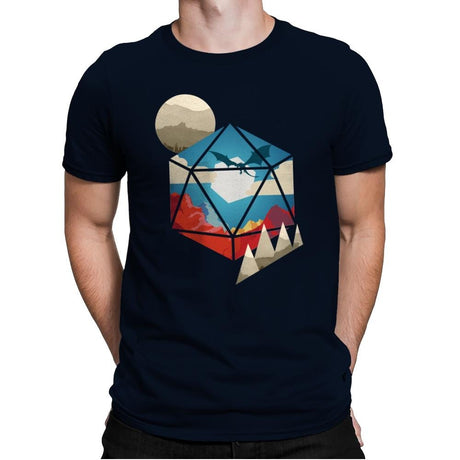 D20 World - Mens Premium T-Shirts RIPT Apparel Small / Midnight Navy