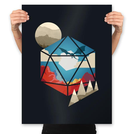 D20 World - Prints Posters RIPT Apparel 18x24 / Black