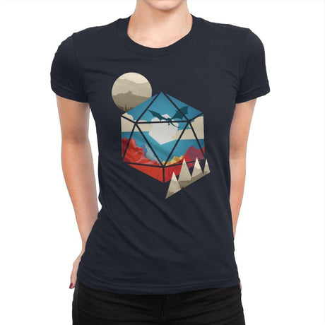 D20 World - Womens Premium T-Shirts RIPT Apparel Small / Midnight Navy