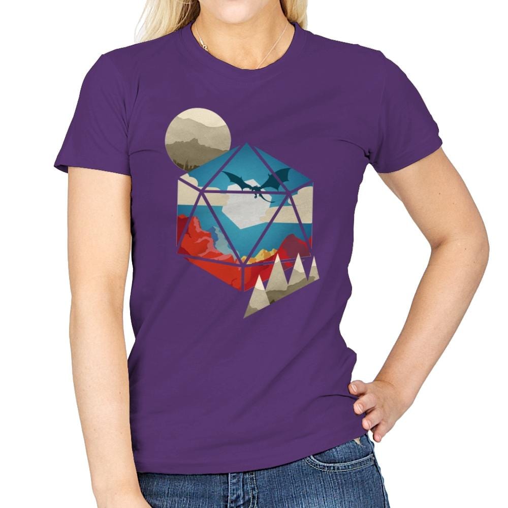 D20 World - Womens T-Shirts RIPT Apparel Small / Purple