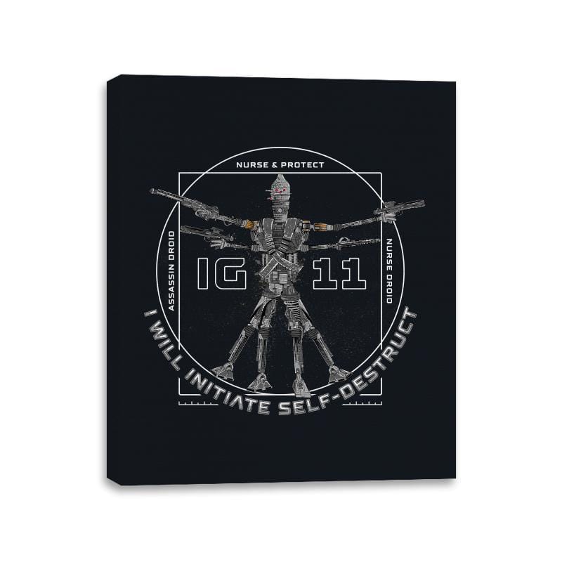 Da Vinci Droid - Canvas Wraps Canvas Wraps RIPT Apparel 11x14 / Black