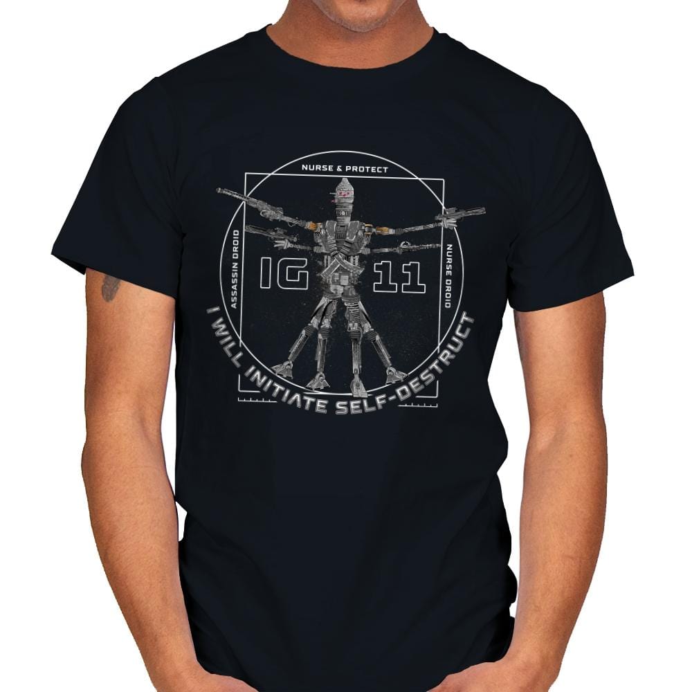 Da Vinci Droid - Mens T-Shirts RIPT Apparel Small / Black