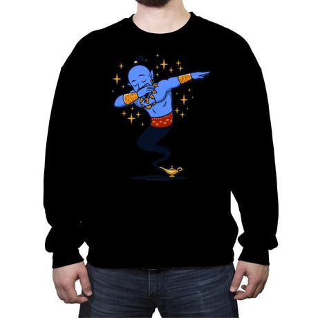 Dabbing Genie, Genie - Crew Neck Sweatshirt Crew Neck Sweatshirt RIPT Apparel