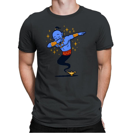 Dabbing Genie, Genie - Mens Premium T-Shirts RIPT Apparel Small / Heavy Metal