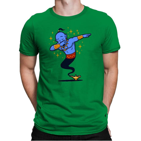 Dabbing Genie, Genie - Mens Premium T-Shirts RIPT Apparel Small / Kelly Green