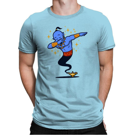 Dabbing Genie, Genie - Mens Premium T-Shirts RIPT Apparel Small / Light Blue
