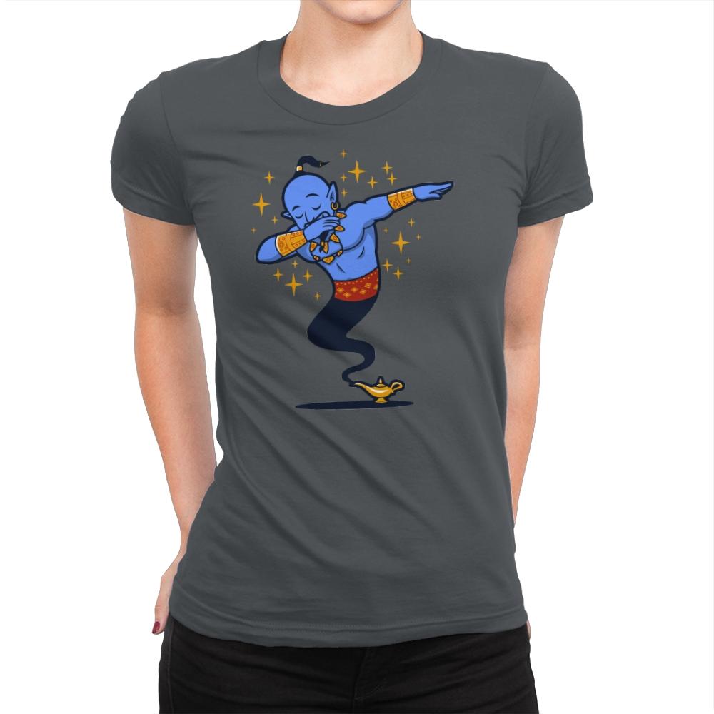 Dabbing Genie, Genie - Womens Premium T-Shirts RIPT Apparel Small / Heavy Metal