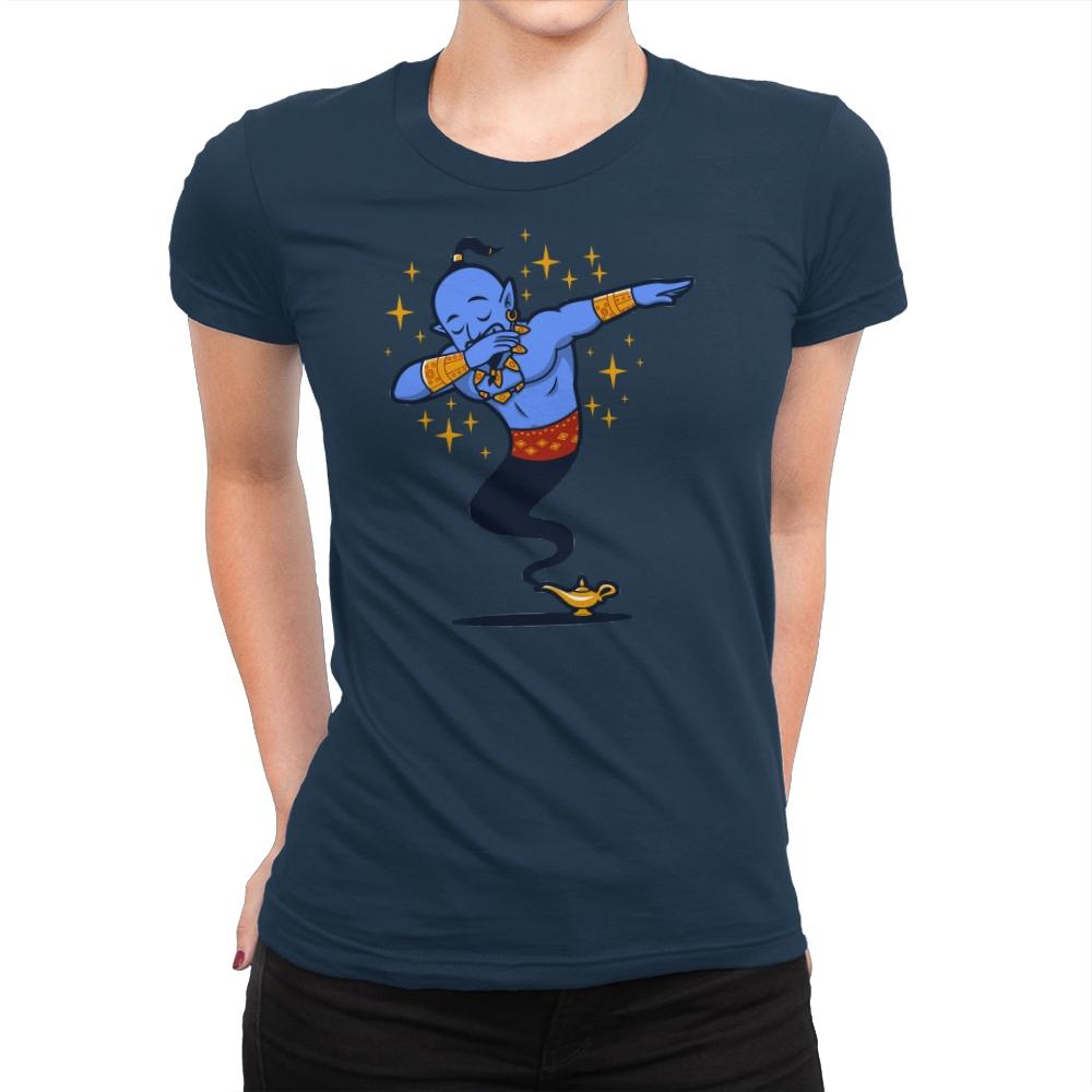 Dabbing Genie, Genie - Womens Premium T-Shirts RIPT Apparel Small / Midnight Navy