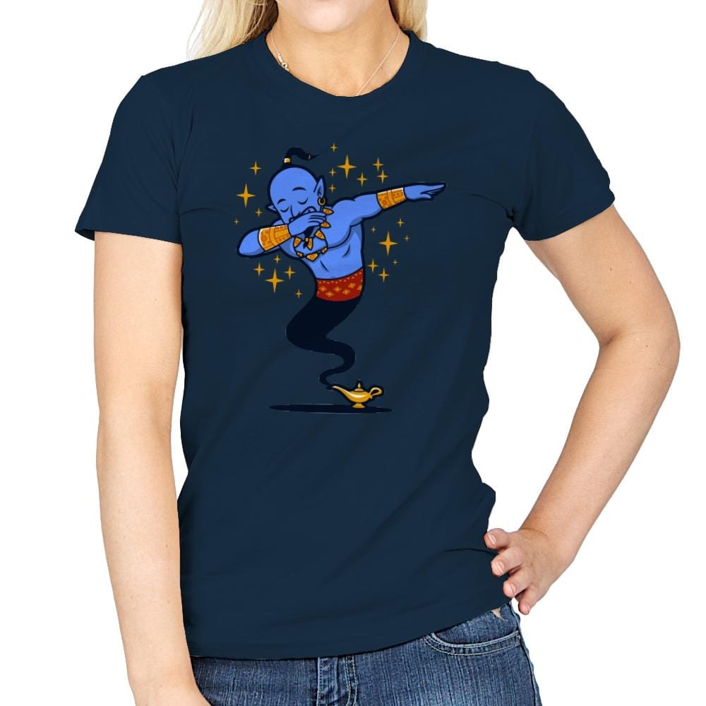 Dabbing Genie, Genie - Womens T-Shirts RIPT Apparel Small / Navy