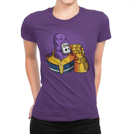 DAD Number 1 - Raffitees - Womens Premium T-Shirts RIPT Apparel Small / Purple Rush