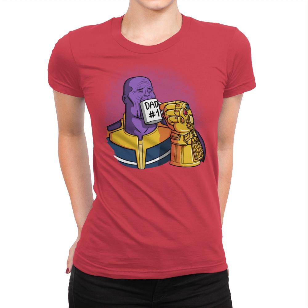 DAD Number 1 - Raffitees - Womens Premium T-Shirts RIPT Apparel Small / Red