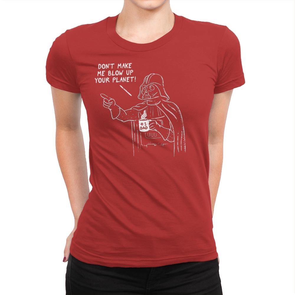 Dad Vader - Womens Premium T-Shirts RIPT Apparel Small / Red