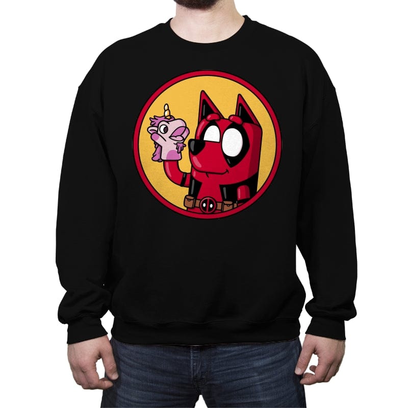 Dadpool! - Crew Neck Sweatshirt Crew Neck Sweatshirt RIPT Apparel Small / Black