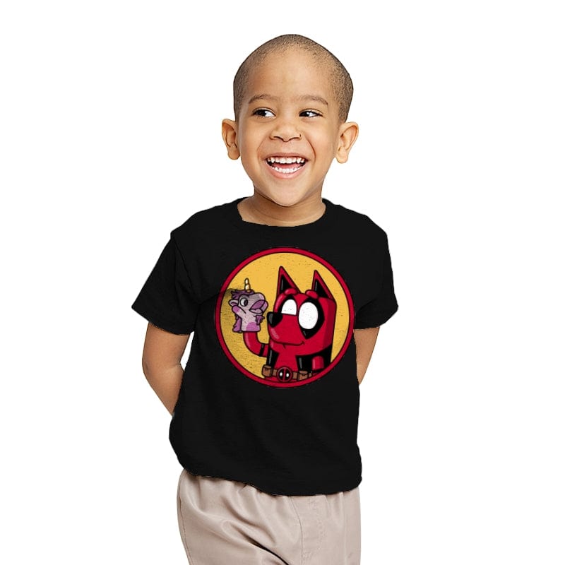 Dadpool! - Youth T-Shirts RIPT Apparel X-small / Black