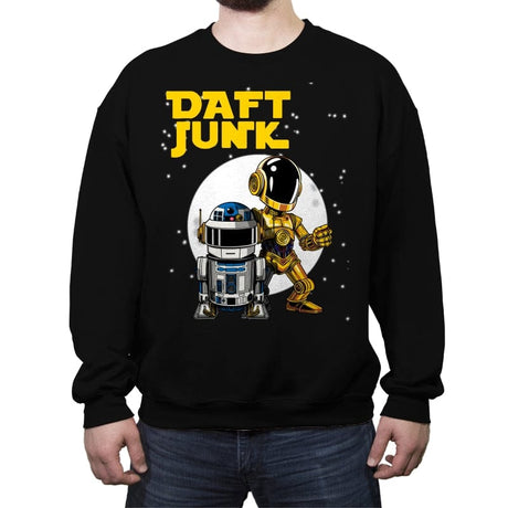 Daft Junk - Crew Neck Sweatshirt Crew Neck Sweatshirt RIPT Apparel Small / Black