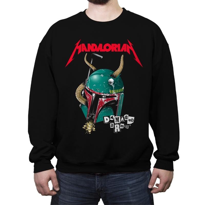 DAMAGED ARMOR - Crew Neck Sweatshirt Crew Neck Sweatshirt RIPT Apparel Small / Black