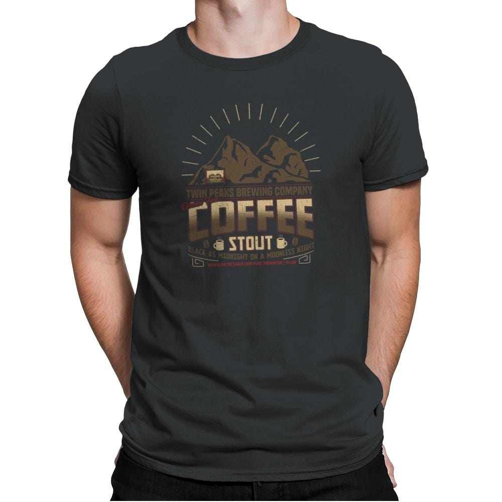 Damn Fine Coffee Stout Exclusive - Mens Premium T-Shirts RIPT Apparel Small / Heavy Metal