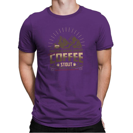 Damn Fine Coffee Stout Exclusive - Mens Premium T-Shirts RIPT Apparel Small / Purple Rush