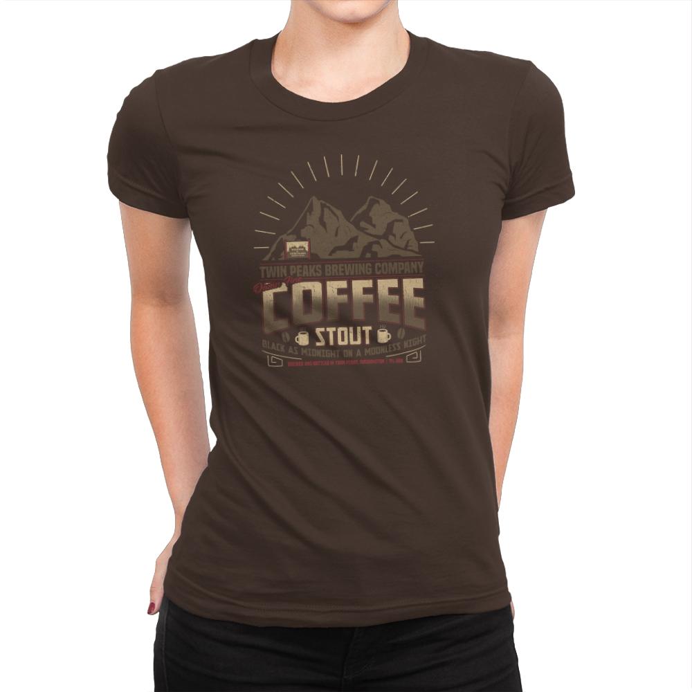 Damn Fine Coffee Stout Exclusive - Womens Premium T-Shirts RIPT Apparel Small / Dark Chocolate