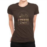 Damn Fine Coffee Stout Exclusive - Womens Premium T-Shirts RIPT Apparel Small / Dark Chocolate