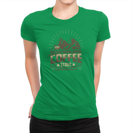Damn Fine Coffee Stout Exclusive - Womens Premium T-Shirts RIPT Apparel Small / Kelly Green