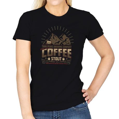 Damn Fine Coffee Stout Exclusive - Womens T-Shirts RIPT Apparel Small / Black