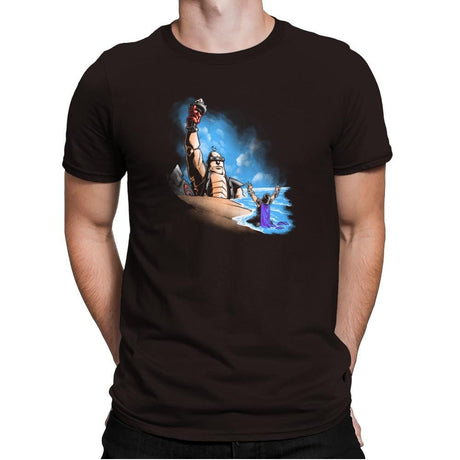 Damn You All to Shell Exclusive - Mens Premium T-Shirts RIPT Apparel Small / Dark Chocolate