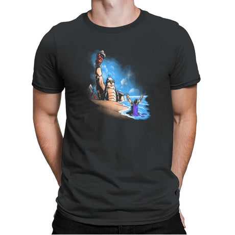 Damn You All to Shell Exclusive - Mens Premium T-Shirts RIPT Apparel Small / Heavy Metal